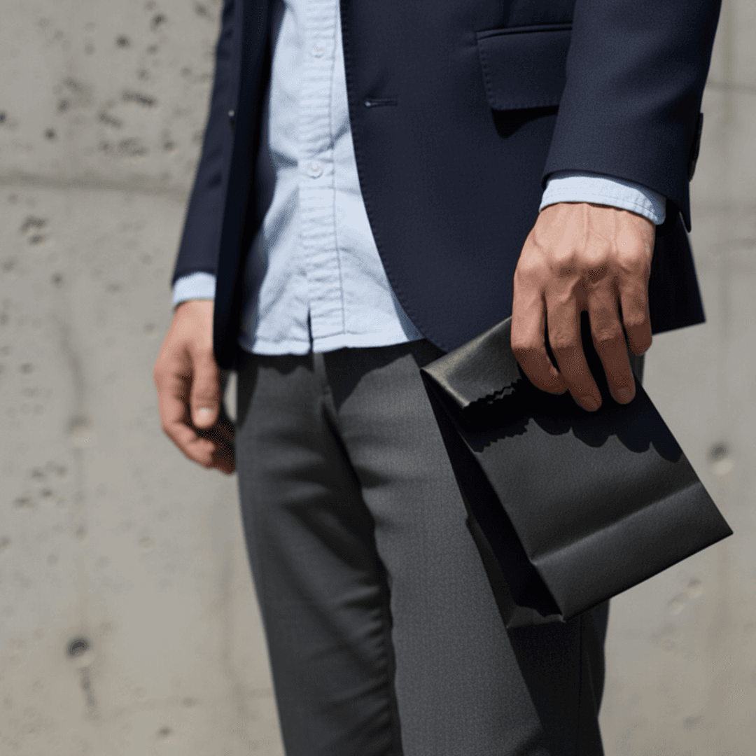 グレーダイニーマレザー 撥水クラフトバッグ｜紙袋風デザイン・軽量高耐久・サイズオーダー可 | 9枚目