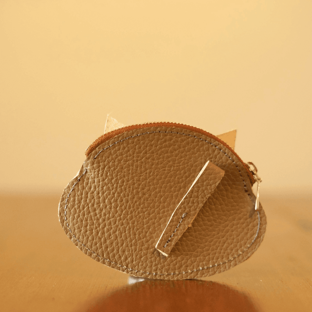 レザーコインケース フクロウモチーフ｜YKKメタルファスナー・鳥モチーフ変更可能 | 2枚目