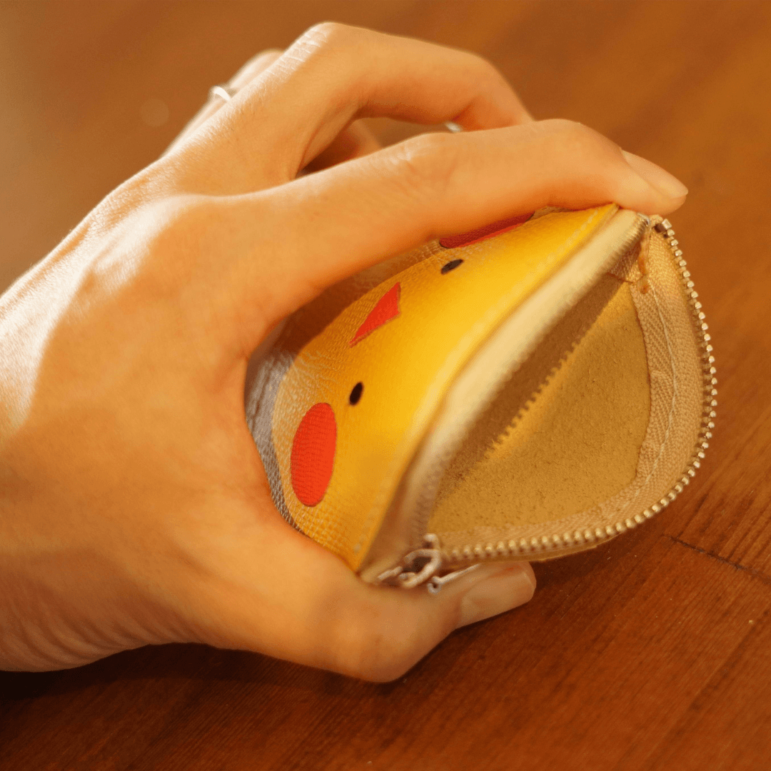 ひよこ レザーコインケース 本革｜ コンパクト 小銭入れ YKKメタルファスナー | 3枚目