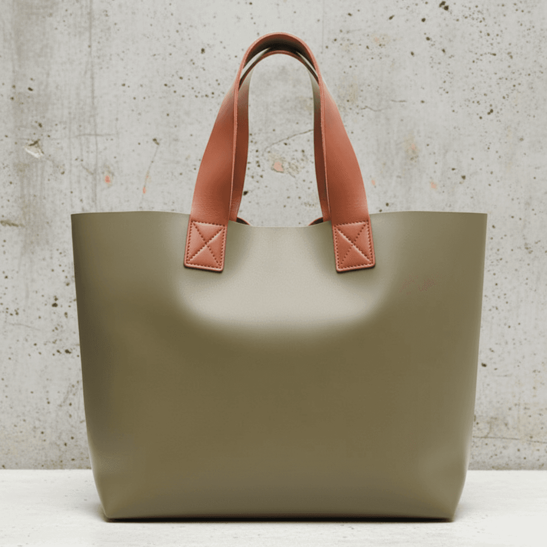 大人の習い事トート｜オリーブxブラウン　イタリアンレザー植物タンニンなめし革｜A4対応・太めハンドル・セミオーダ | 3枚目