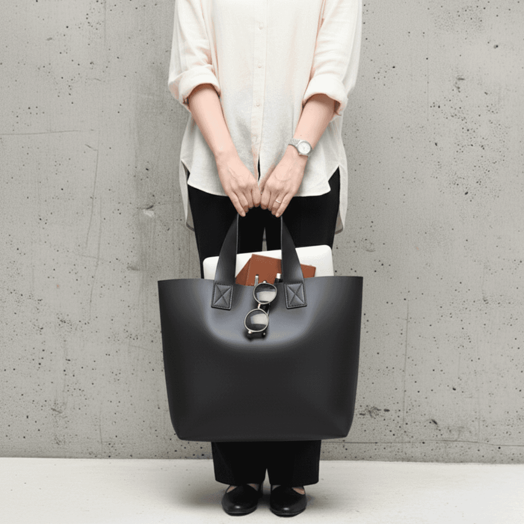 大人の習い事トート｜オリーブxブラウン　イタリアンレザー植物タンニンなめし革｜A4対応・太めハンドル・セミオーダ | 6枚目