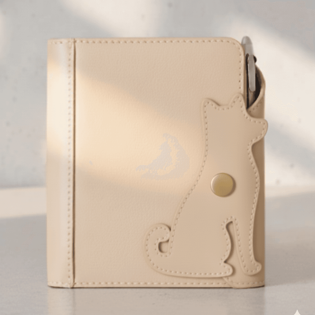 しば犬モチーフ ミニ6穴 システム手帳ケース｜イタリアンレザー 本革 犬好き プレゼントにも | 2枚目