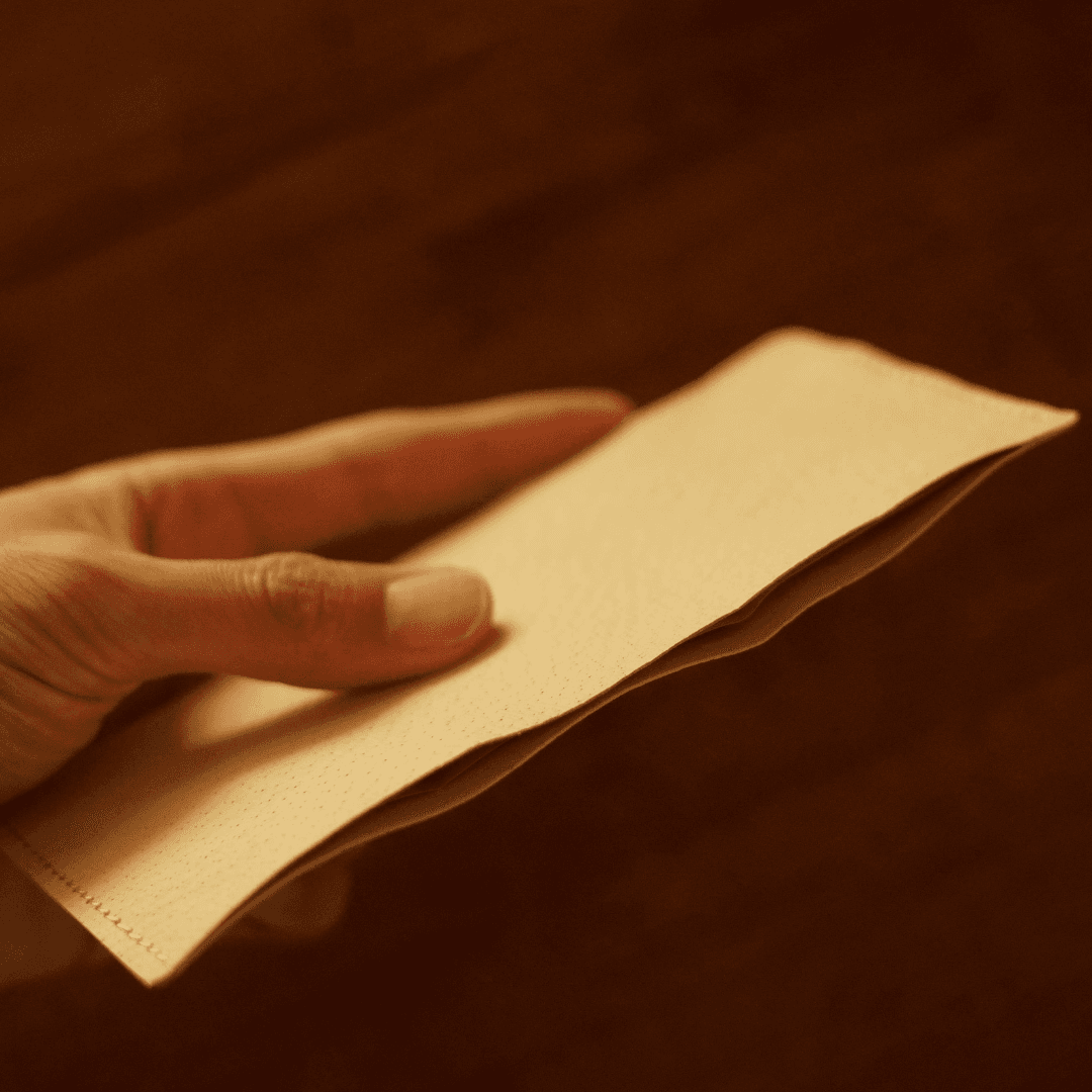 本革豚ヌメ革　薄い長財布札入れ | 3枚目