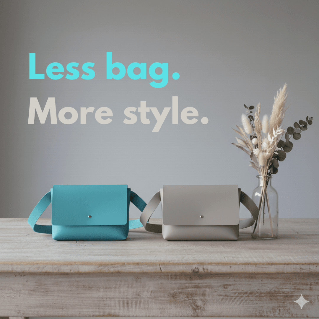 植物タンニン鞣し ヌメ革 ミニサコッシュ 2点セット｜選べるカラー｜経年変化を楽しむ 本革 ショルダーバッグ ポーチ兼用 | 2枚目