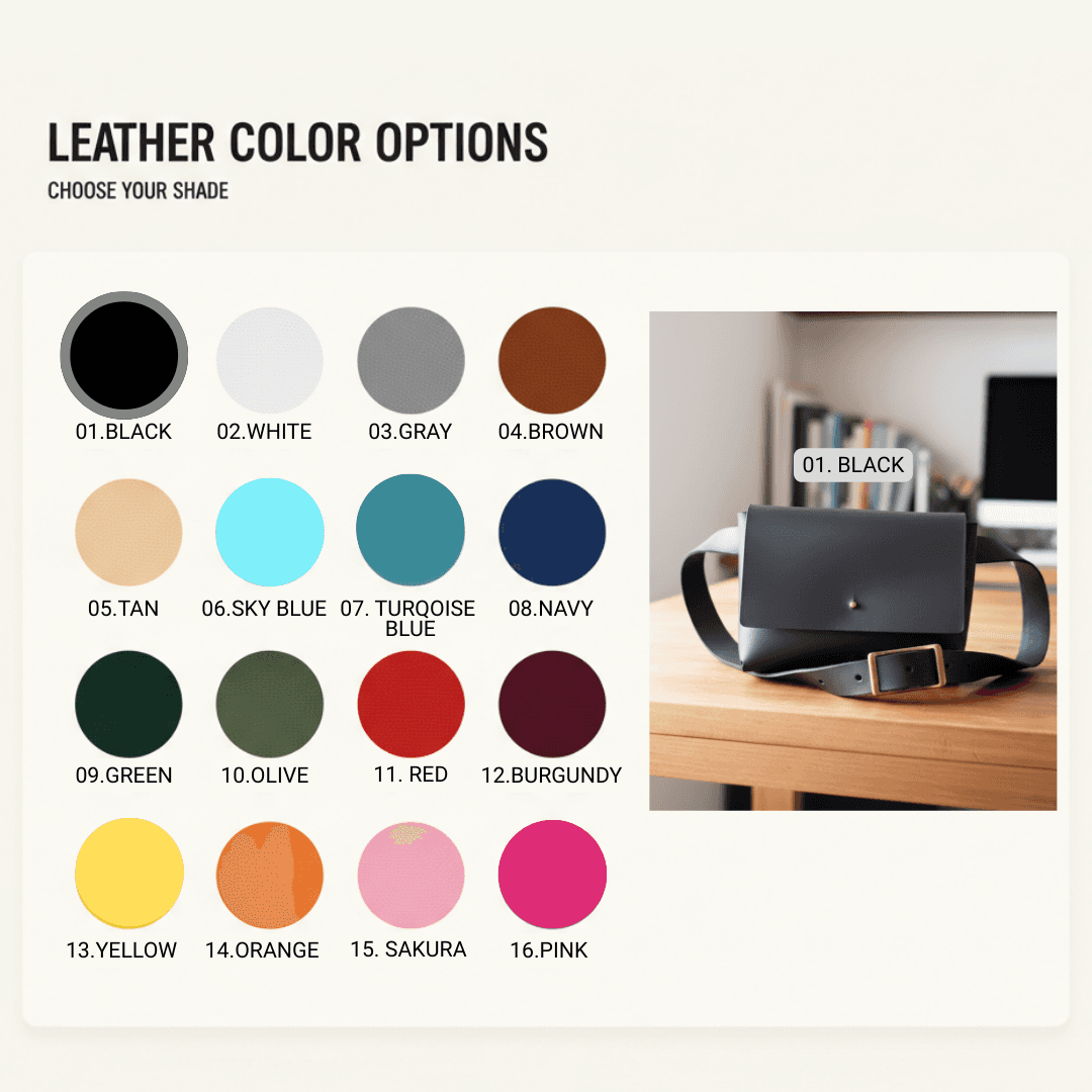 イタリアンレザー・ブラック本革サコッシュ｜ミニマルデザインのミニバッグ | 3枚目