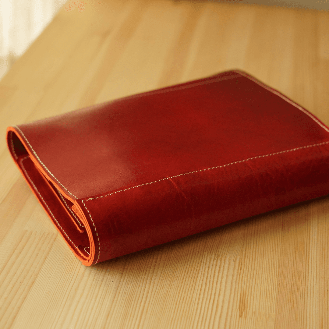 猫も気ににゃる　キャットモチーフのA5パステルシステム手帳ケース｜イタリアンレザー｜6穴｜カラーオーダー対応 | 16枚目