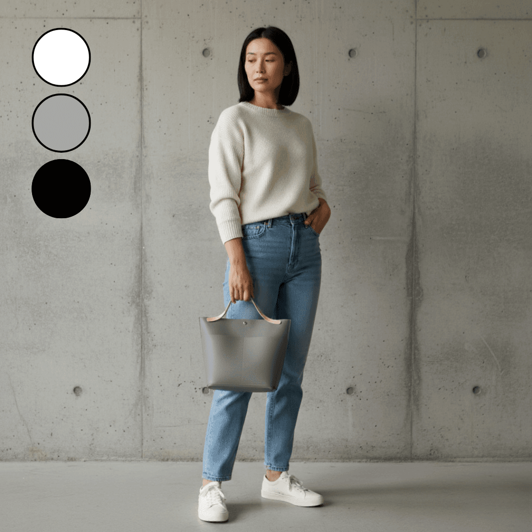 軽量・高耐久 ダイニーマレザー トートバッグ｜防水 ミニトート バッグインバッグ対応　ブラック グレー ホワイト1枚目の画像