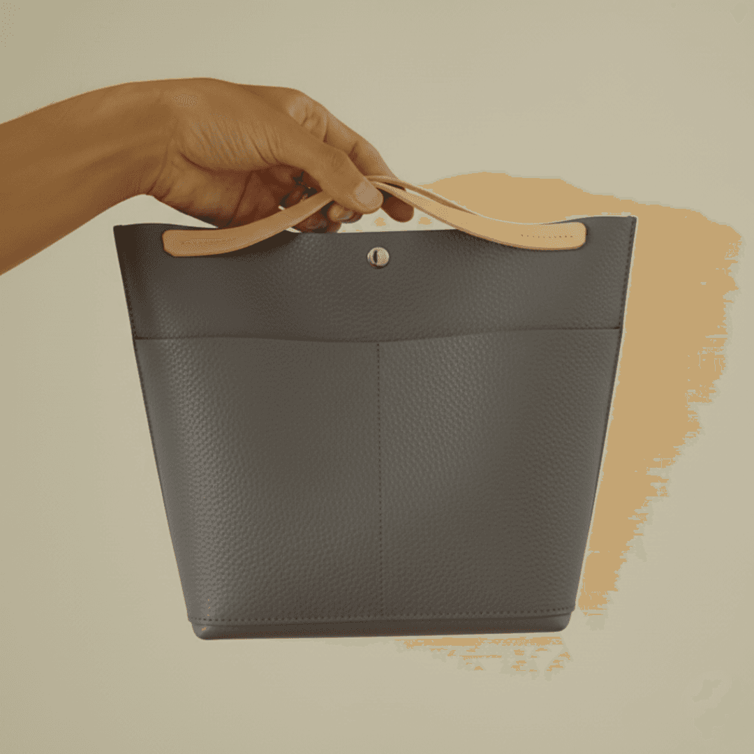 軽量・高耐久 ダイニーマレザー トートバッグ｜防水 ミニトート バッグインバッグ対応　ブラック グレー ホワイト | 4枚目