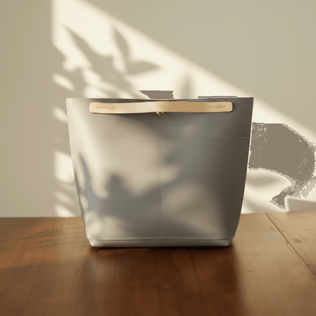 軽量・高耐久 ダイニーマレザー トートバッグ｜防水 ミニトート バッグインバッグ対応　ブラック グレー ホワイト | 9枚目