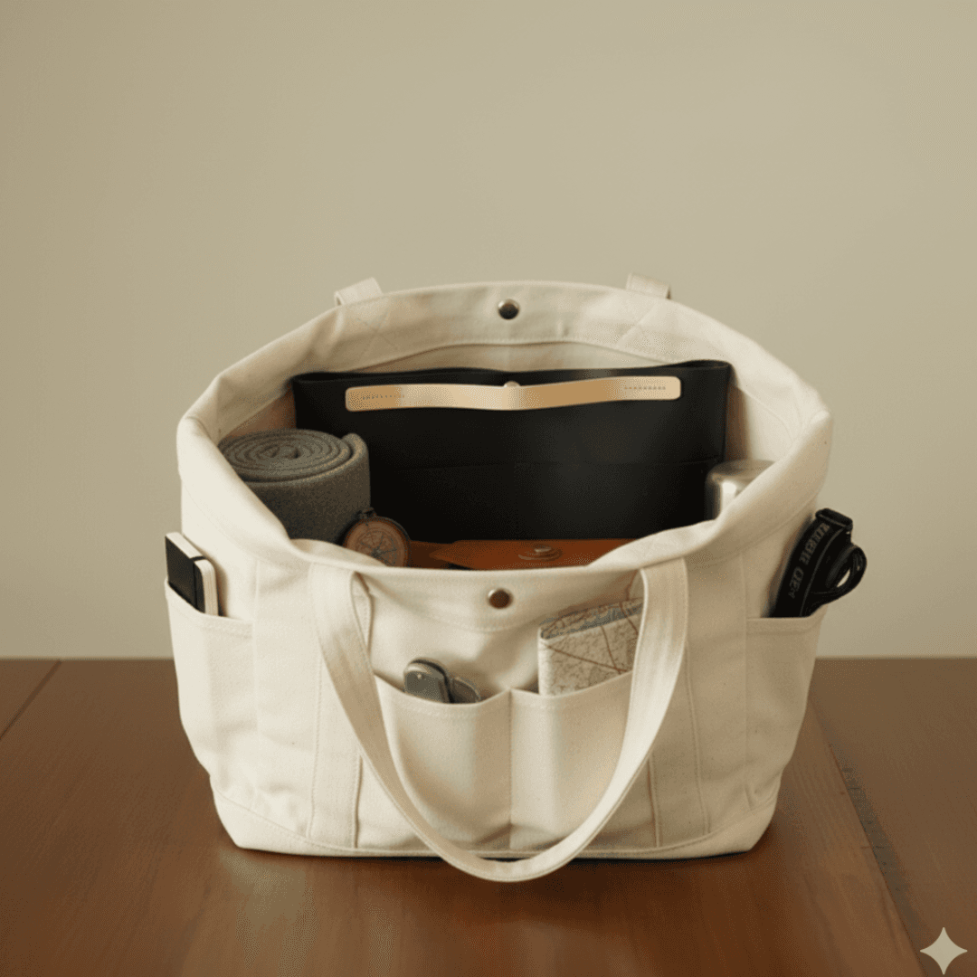 ダイニーマレザー 軽量 防水 トートバッグ｜バッグインバッグ対応 ミニトート ブラック グレー ホワイト | 8枚目