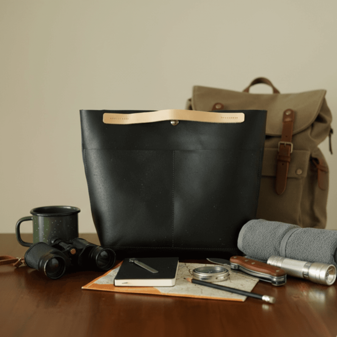 ダイニーマレザー 軽量 防水 トートバッグ｜バッグインバッグ対応 ミニトート ブラック グレー ホワイト | 9枚目