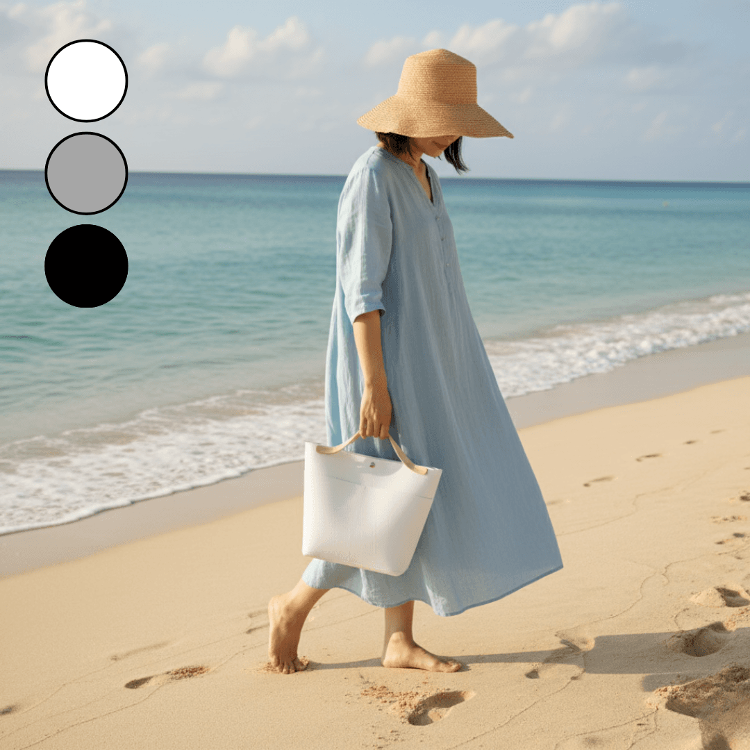 防水・超軽量 ダイニーマレザー トート｜バッグインバッグ対応 シンプル ミニトート　ブラック グレー ホワイト | 2枚目