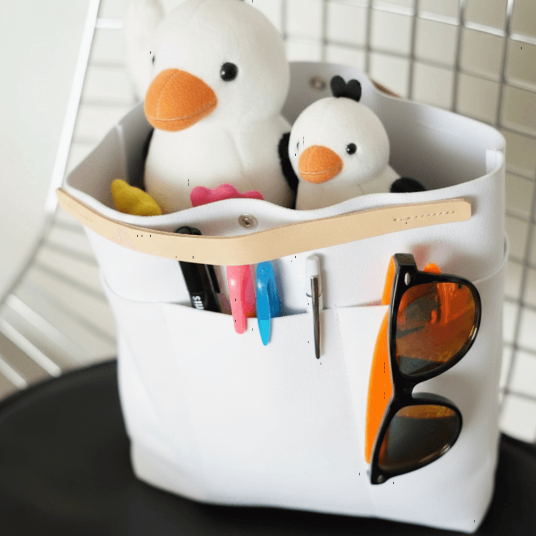 防水・超軽量 ダイニーマレザー トート｜バッグインバッグ対応 シンプル ミニトート　ブラック グレー ホワイト | 6枚目