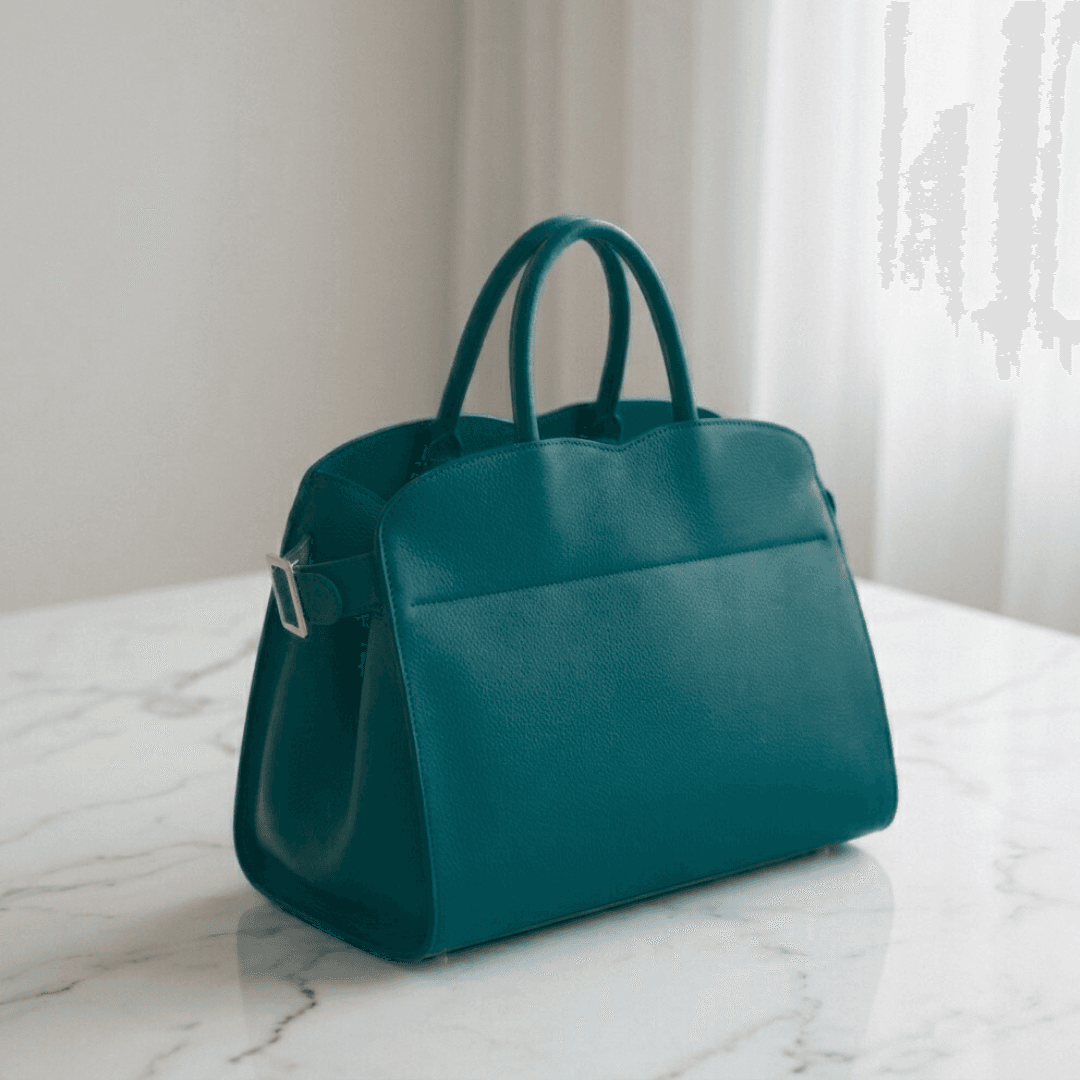 イタリアン植物タンニンなめし革のA4対応ハンドバッグ|上質レザーの自立型バッグ1枚目の画像