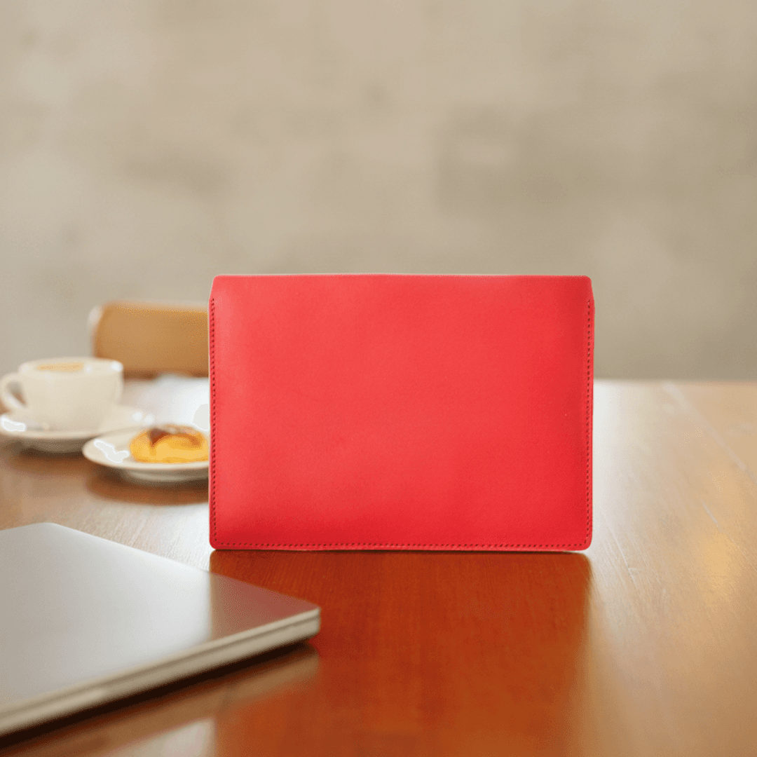 本革 iPad mini ケース|イタリアンレザー Vivid Pink|鮮やかに育つスリーブ型|名入れ対応可1枚目の画像